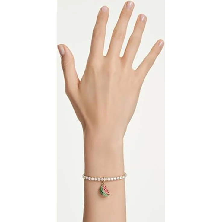 Swarovski Idyllia Charm, Mehrfarbige Wassermelone mit Goldlegierungsschicht und verschiedenen Schliffen – Bild 2