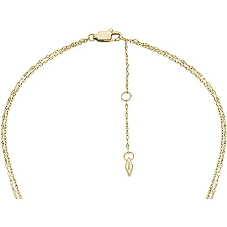 Fossil Sadie Damen-Edelstahl-Halskette, 2-Tone mit Hummerverschluss, Länge 360 mm + 50 mm – Bild 4