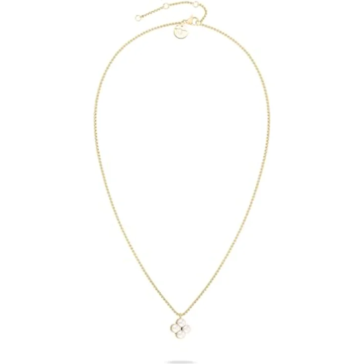 Tamaris Halskette TJ-0512-N-45 IP Gold, Edelstahl mit floralem Glasperlen Anhänger, 45 cm – Bild 2