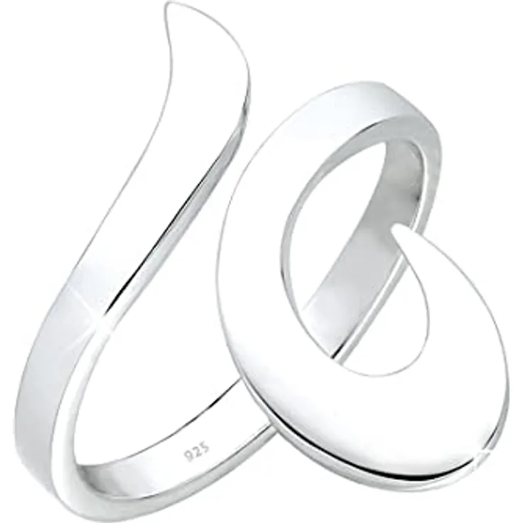 Elli Wickelring verstellbar mit ornamentalem Design, 925 Silber, Größen 52-58