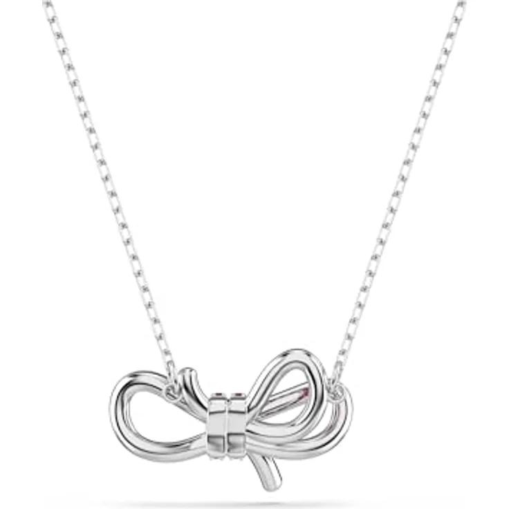 Swarovski Lifelong Bow Anhänger, rhodinierte Schleife mit pinkfarbenem Kristallpavé, Rosa – Bild 4