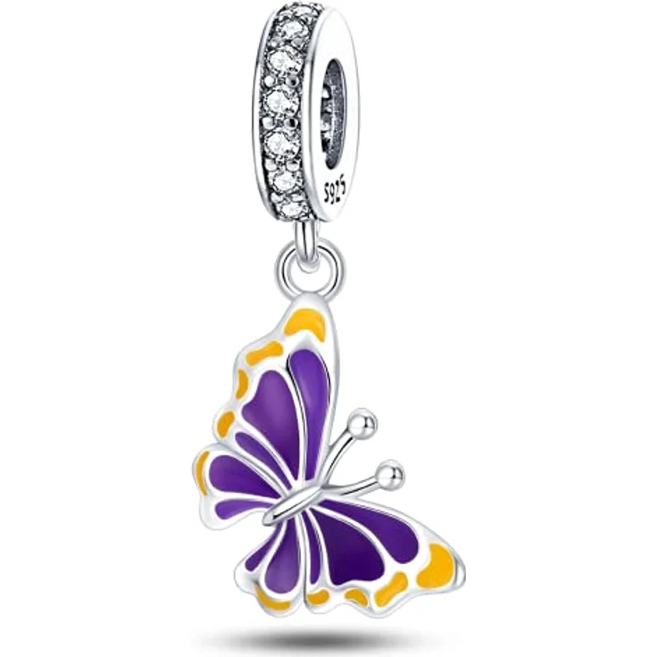 LNQOBU 925 Sterling Silber Glow in the Dark Glühwürmchen Charm, Farbwechselndes Chamäleon Bead für Damenarmbänder und Halsketten – Bild 1