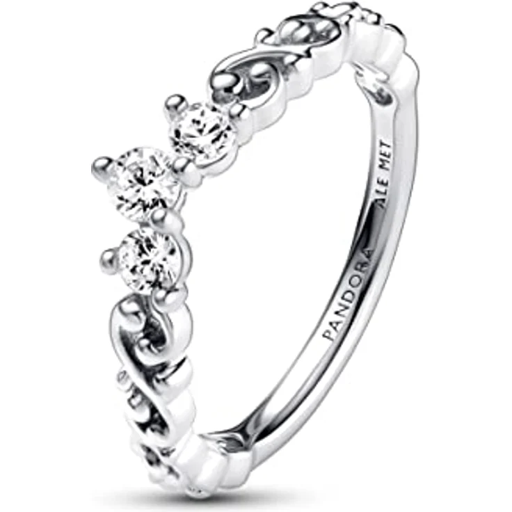 Pandora 192232C01, Damen Silberring aus 925 Sterlingsilber mit Tiara-Design und Zirkonia, Größe 54 (17,2 mm) – Bild 3