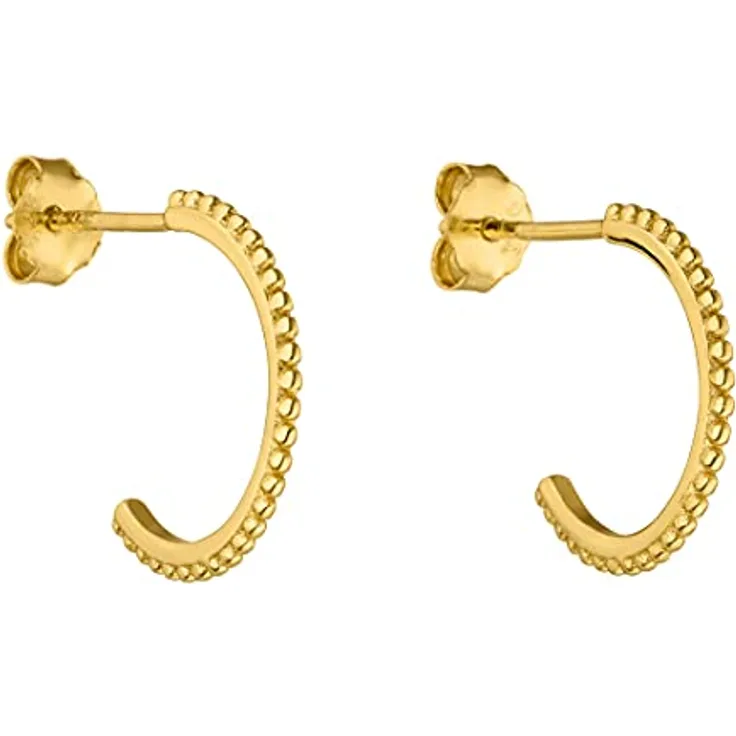 Purelei Olani Creolen, Damen Ohrringe aus Edelstahl, wasserfest, 1,4cm Durchmesser, Gold
