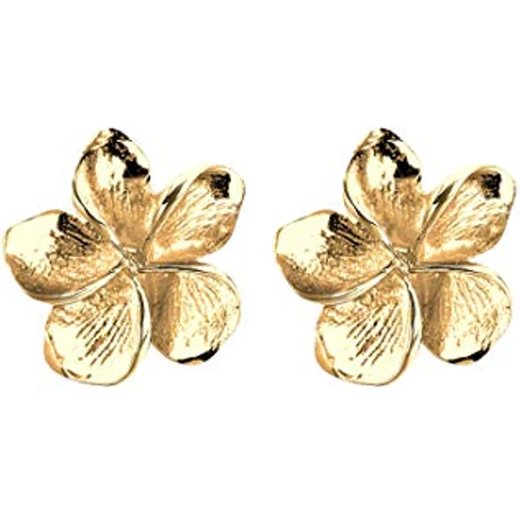 Elli Paar Ohrstecker Frangipani Blüte Filigran 925 Silber, eleganter Blumenschmuck für Damen – Bild 2
