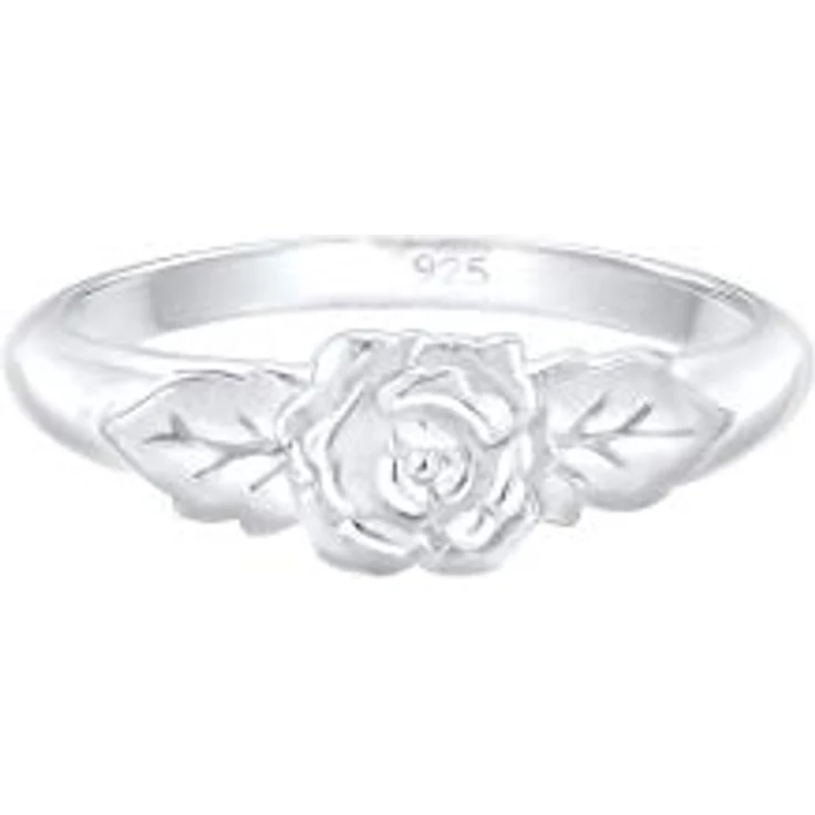 Elli Damen Ring Band mit Rosen-Symbol, Floral Vintage Look aus 925 Sterling Silber – Bild 2