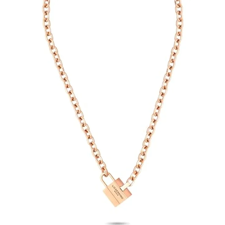 Liebeskind Berlin Halskette LJ-1628-N-45, Edelstahl in IP Roségold, 45 cm mit Karabinerverschluss