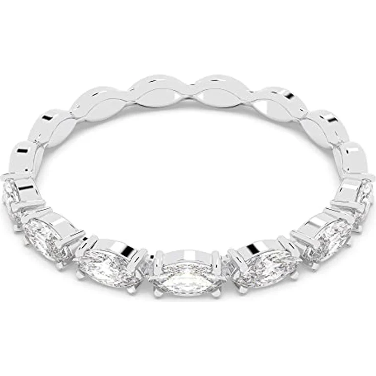 Swarovski Matrix Vittore Marquise Ring, Weiss, rhodiniert mit schimmernden Schmucksteinen im Marquise-Schliff, Damenring – Bild 1