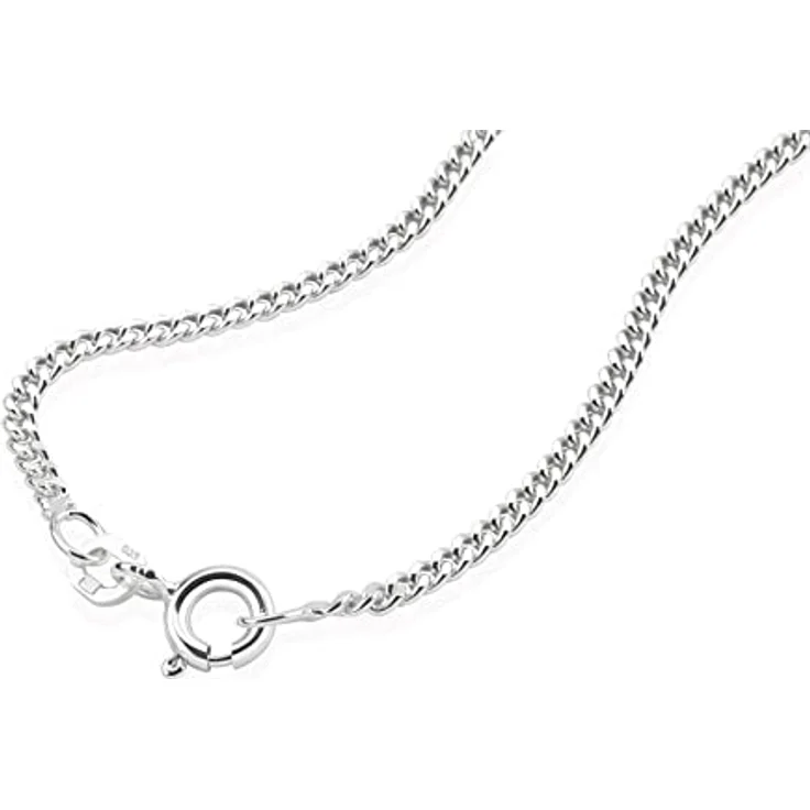 NKlaus Silberkette für Männer, 80 cm, 925 Sterling Silber, klassisches Panzerdesign, 2,10 mm breit, leicht und bequem – Bild 4