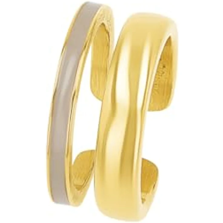 s.Oliver Edelstahl Damenring, gold, 10 mm breit, in Schmuck Geschenkbox, 2037982 – Bild 2