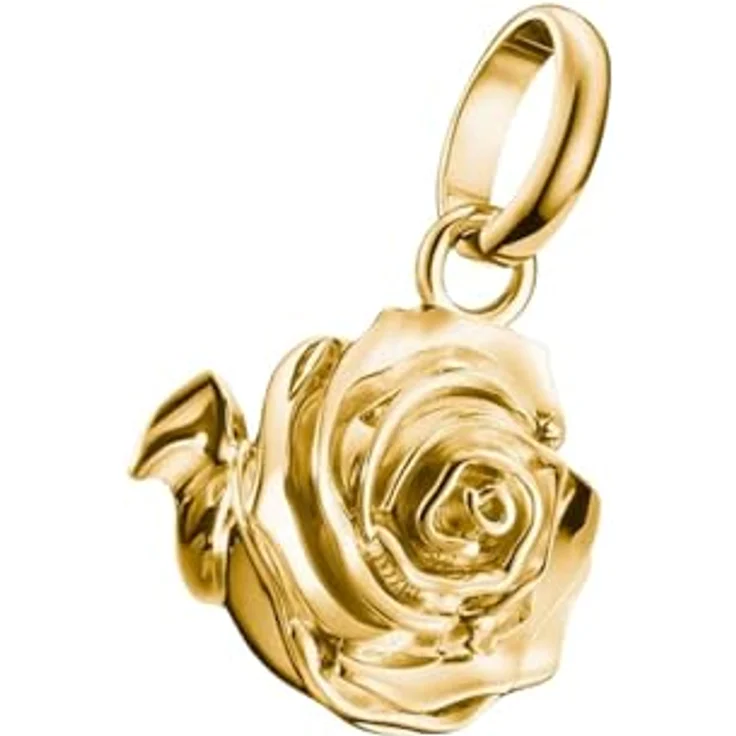 THOMAS SABO Charm-Anhänger Rosenblüte Connect, vergoldet aus 925er Sterlingsilber, filigranes Design für Ketten und Armbänder – Bild 2