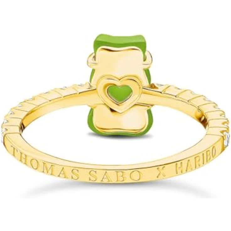 THOMAS SABO Damenring 925er Silber mit Zirkonia, Größe 54, Grün – Bild 2