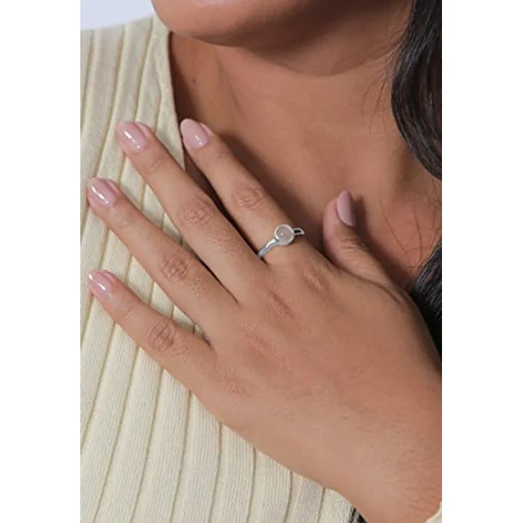 Elli Ring Damen Elegant mit Mondstein, 925 Sterling Silber, handgefertigt, anlaufgeschützt – Bild 4