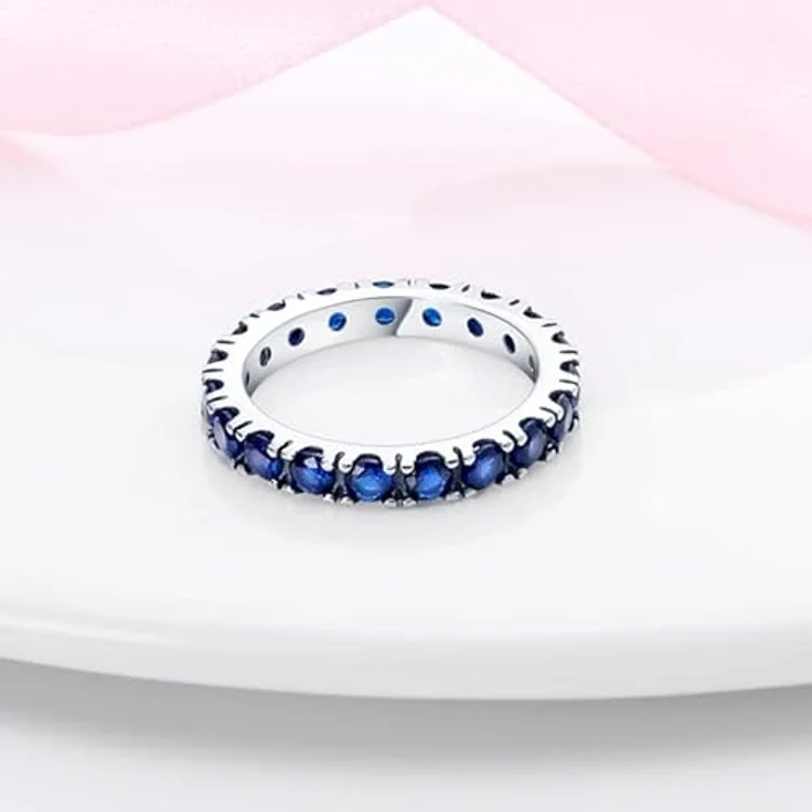 KUNSIR 925 Sterling Silber Liebesknoten Ring für Damen mit Zirkonia, Retro-Vintage Design, Größe R1, inklusive Schmuckverpackung – Bild 4