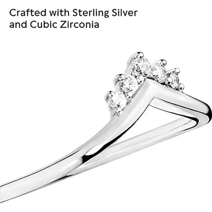 PANDORA Ring "Diadem" aus Sterling-Silber 198282CZ-52, mit 5 klaren Cubic Zirkonia im Kranzdesign – Bild 4