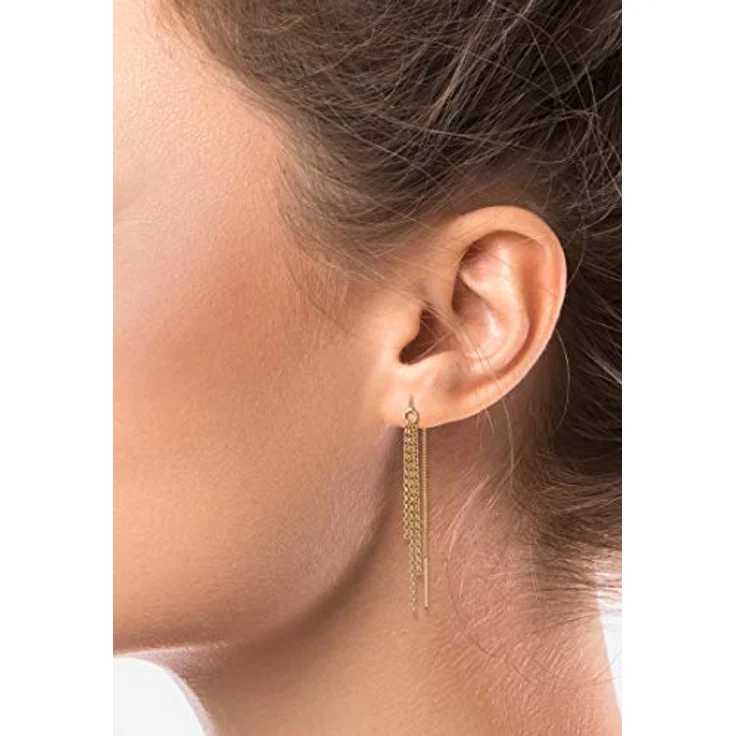 Elli Ohrringe Damen Ohrhänger Ketten Durchziehen, 925 Sterling Silber, handgefertigt und anlaufgeschützt – Bild 5