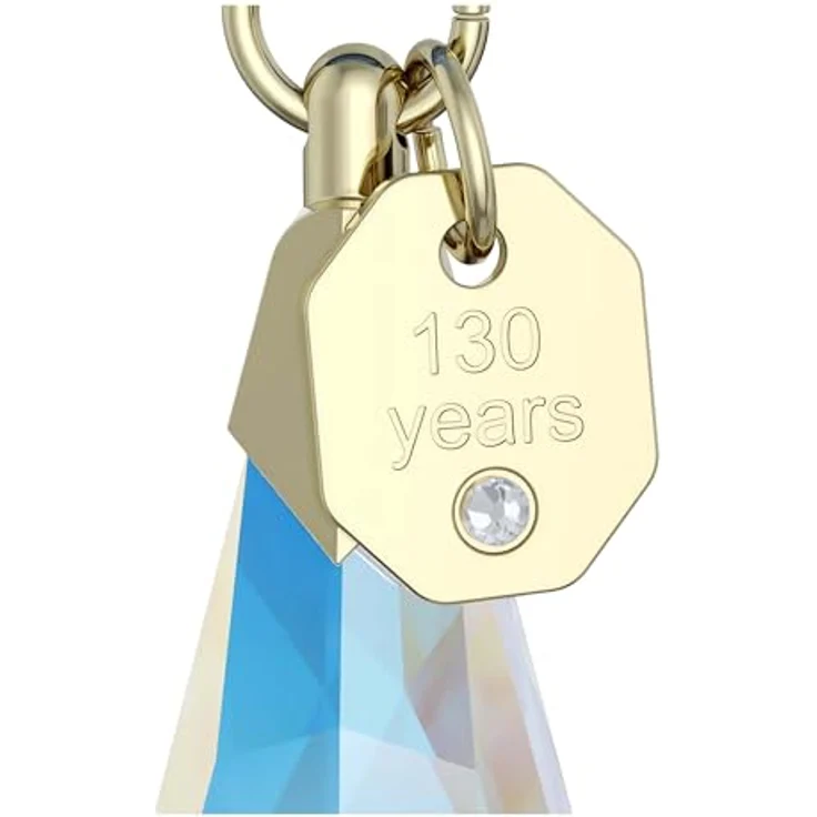 Swarovski Annual Edition Jubiliäumsornament 130 Jahre 2025, Festliches hellblaues Kristallornament im Stern-Design, mit hellblauem Ripsband, Größe: 10.9 x 1.8 x 9.4 cm – Bild 4