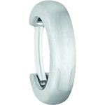 Amor Single Creole 925 Sterling Silber Unisex Ohrschmuck, matte Ausführung, 1,3 cm, in Geschenkbox