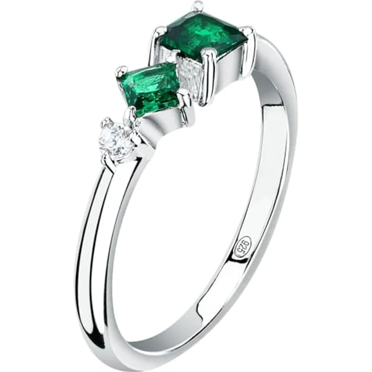 CHRIST Damen-Ring 925er Silber, recycelter Zirkonia, Größe 54, Silber 32027896 – Bild 1