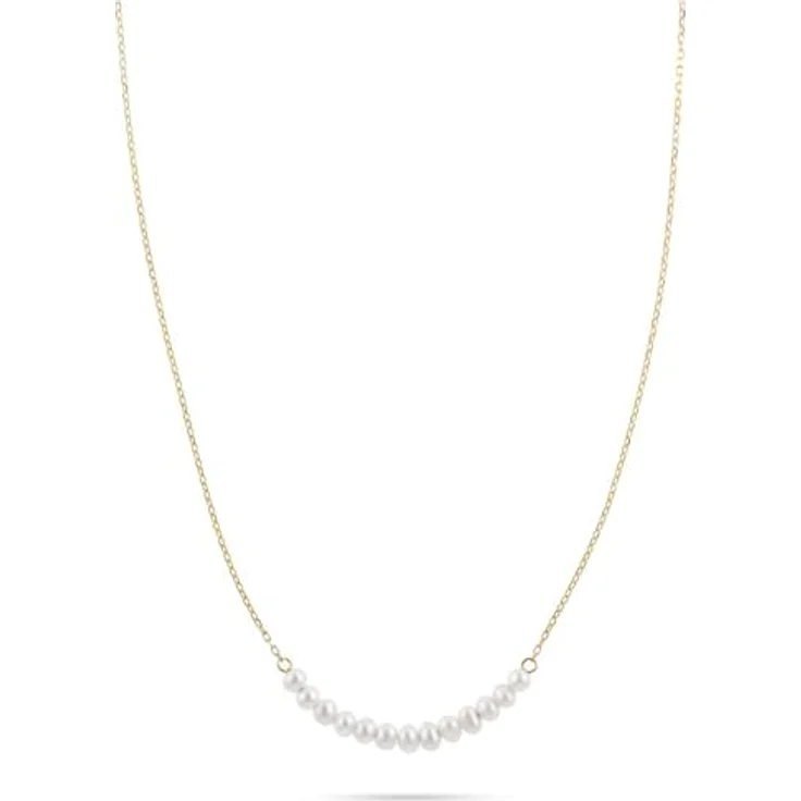 CHRIST Damen-Halskette 585er Gelbgold mit Süßwasserperle, elegant, One Size – Bild 1