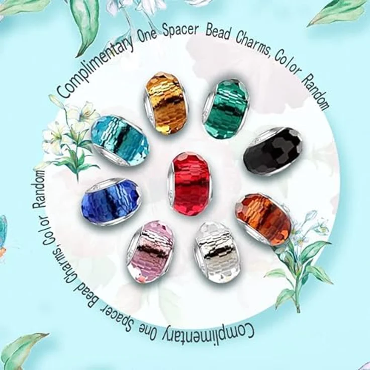 HappyStar Beads Charms, 925 Sterling Silber Dangle Anhänger für Charms Armbänder und Halsketten, kompatibel mit Pandora, Geschenkbeutel enthalten – Bild 5