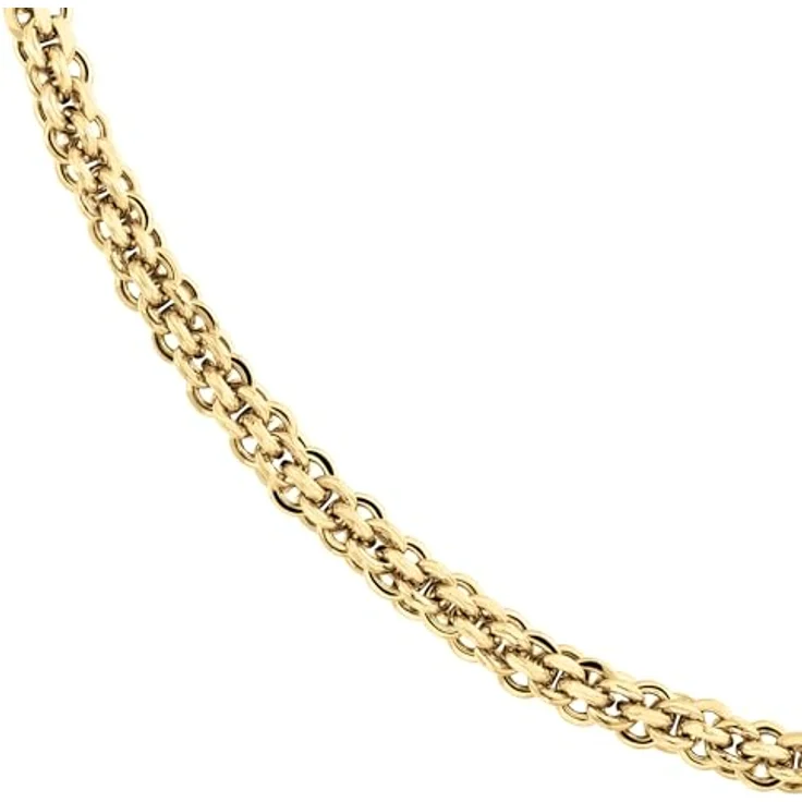 Tommy Hilfiger Damen Schmuck Set, 23K vergoldetes Edelstahl Kettenarmband und Gliederhalskette mit Logo-Anhänger, 40,6 cm – Bild 2