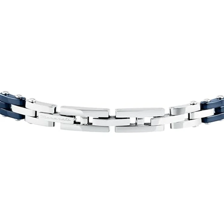 Maserati Herren-Armband Ceramic, Stahl und blaue Keramik, 18 + 3,5 cm, mit Klickverschluss, Geschenkidee für Herren – Bild 3