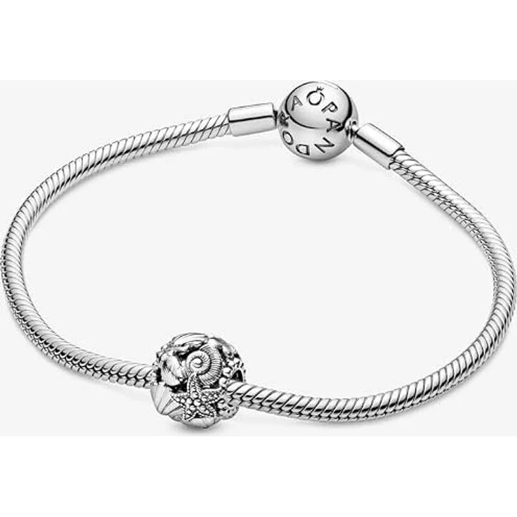Pandora Charm 798950C00, Offenes Design mit Seestern, Muschel und Herzen aus Sterling-Silber – Bild 6