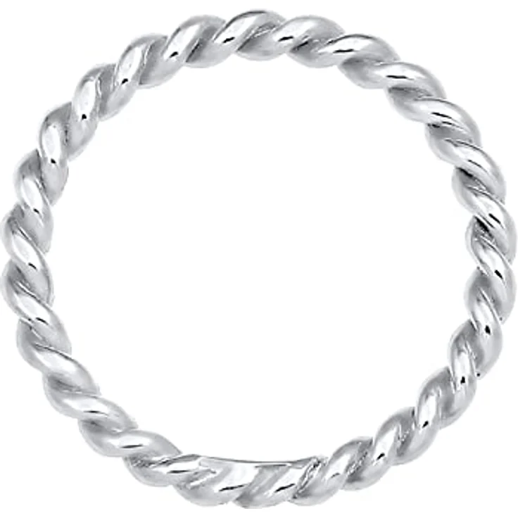 Nenalina Damenring Silber 925, polierter Kordelring mit hochglanzpolierter Oberfläche, ideal als Geschenk – Bild 4