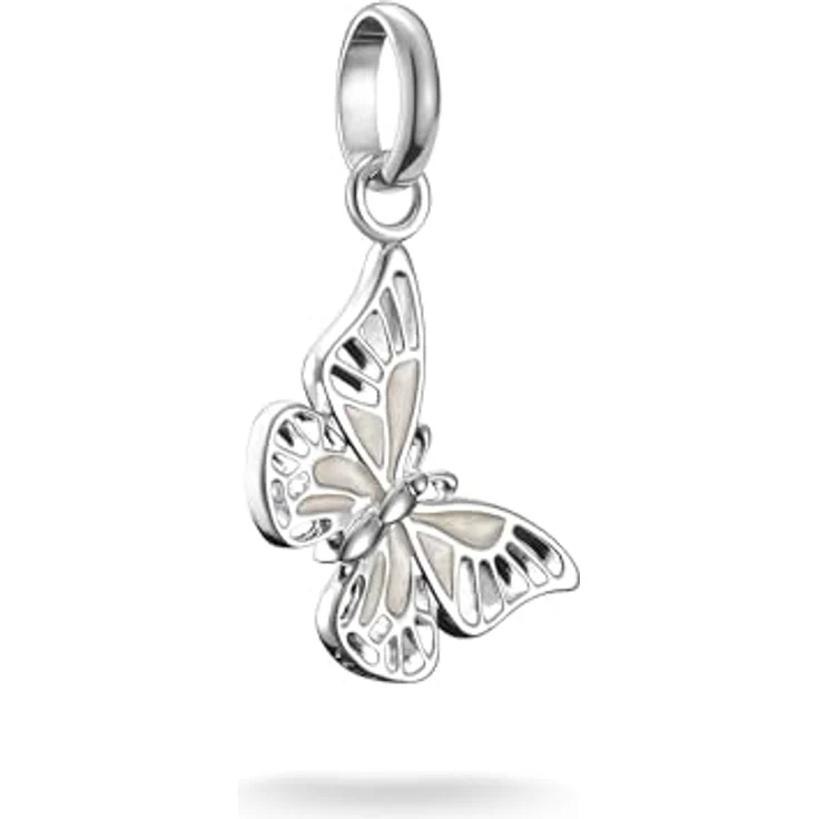 Thomas Sabo Charm Club Connect Charm-Anhänger Schmetterling, recyceltes 925 Silber mit Kaltemail, flexible Tragevarianten – Bild 1