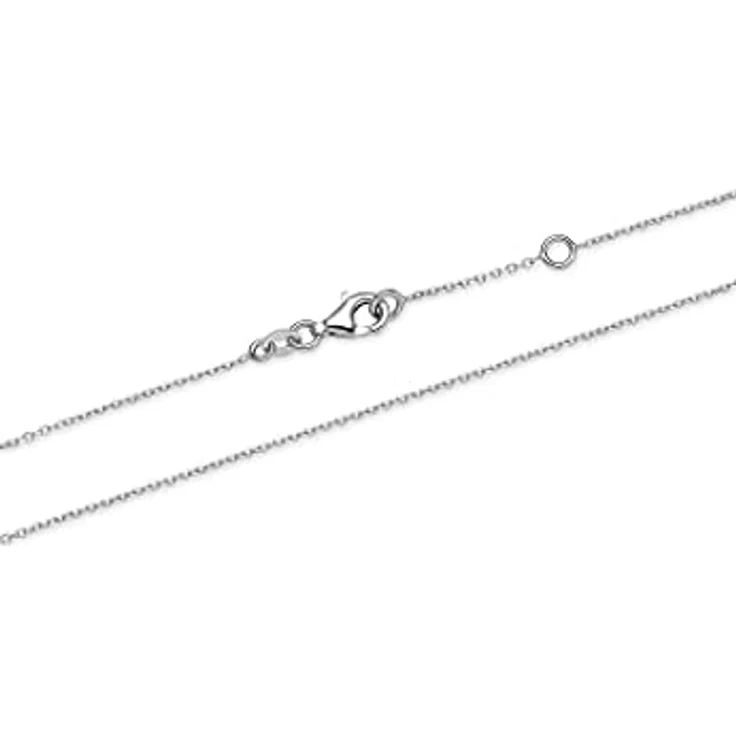 CHRIST Damen-Kette 375er Weißgold mit Topas, 45 cm lang, schlichtes Collier in Weißgold – Bild 2