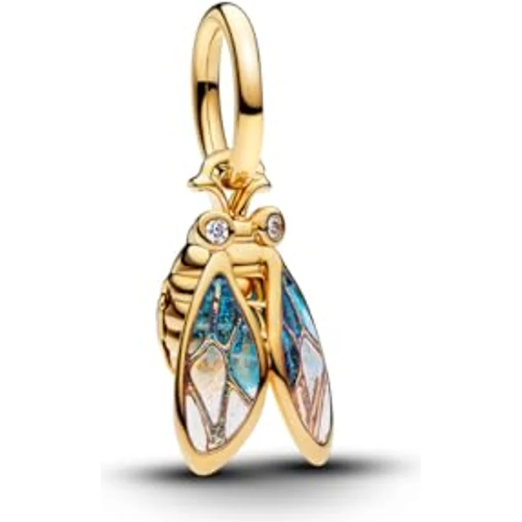 PANDORA Charm-Anhänger Zikade, goldfarben mit Zirkonia, Tiermotiv – Bild 2