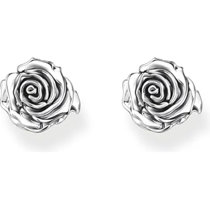 THOMAS SABO Paar Ohrstecker Midnight Rose, geschwärztes Silber 925 in Rosendesign – Bild 2