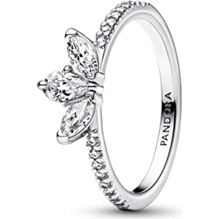 PANDORA Timeless Funkelndes Herbarium Cluster Ring, Sterling-Silber mit Cubic Zirkonia, Größe 52, 192392C01-52