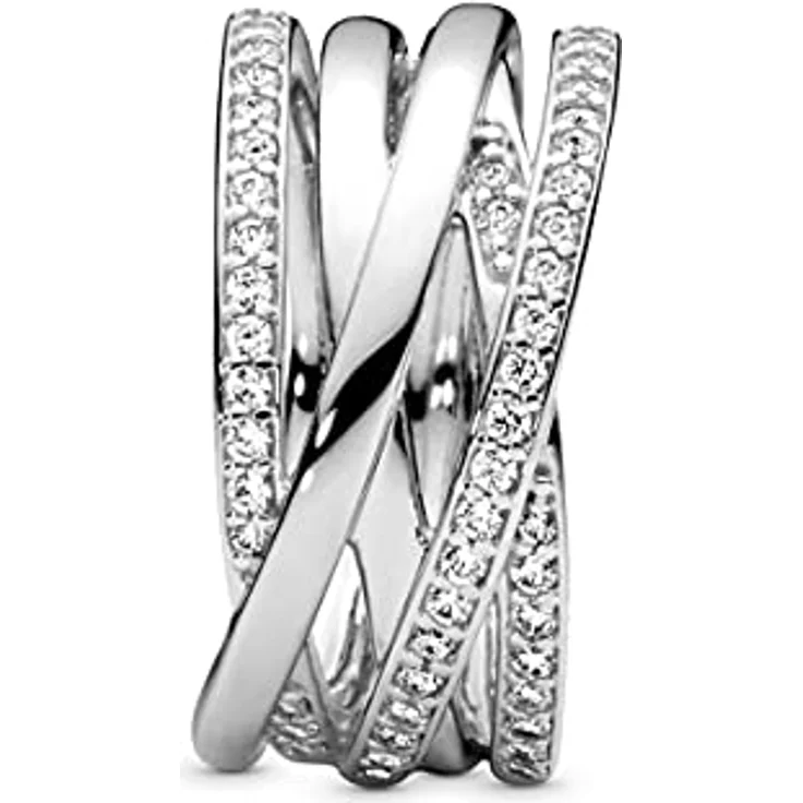 PANDORA Damen-Ring 925 Silber mit weißen Zirkonia, Größe 56 (17.8) - 190919CZ-56 – Bild 3