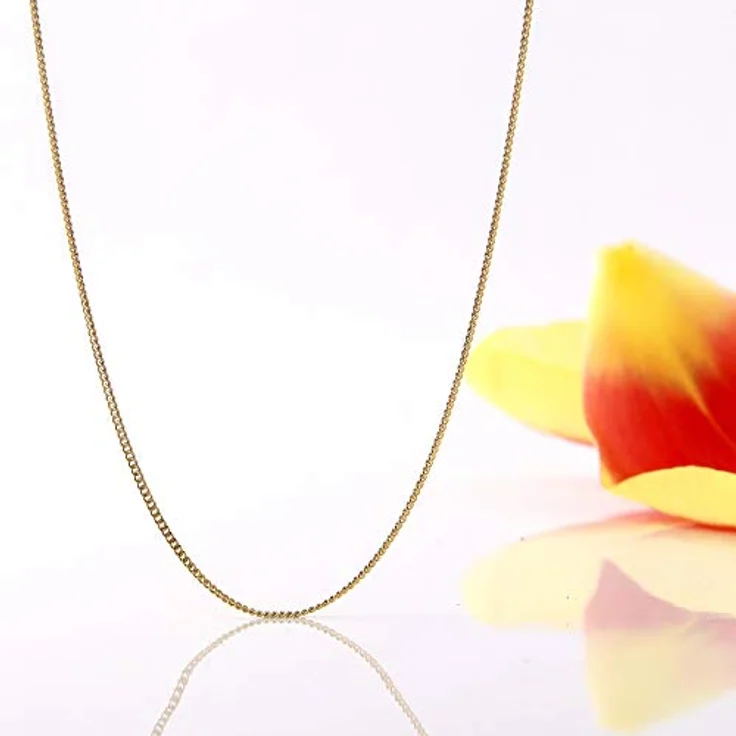 trendor Feine Panzerkette 333 Gold 0,8 mm, elegante Halskette in 36 cm, Geschenkidee aus Echtgold, Längen 38-60 cm – Bild 3