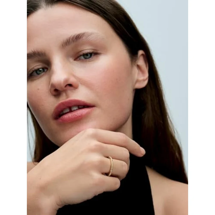 PANDORA 14k Gold-plated Damenring mit klarem Cubic Zirconia, unique metal blend, Modell 163322C01 – Bild 5