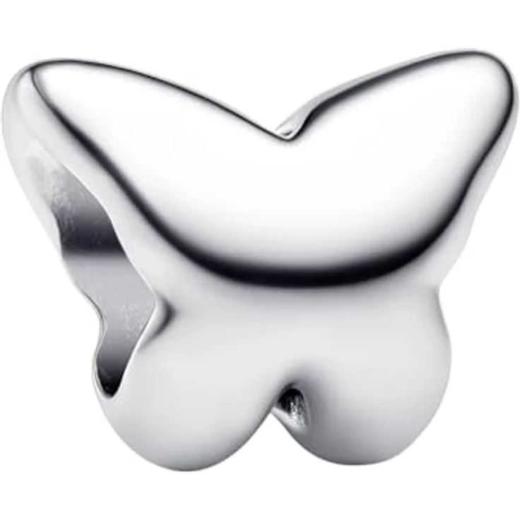 PANDORA Mini Charm Schmetterling, Silber mit filigranem Schmetterlingsdesign – Bild 1