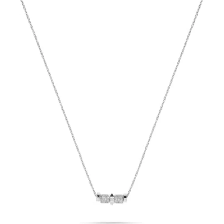 JETTE Damen-Kette 925er Silber, mit recyceltem Zirkonia, One Size, Silber 32028449