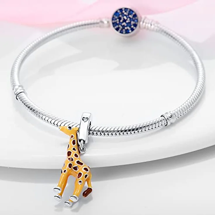 Pandach Damen Charm Anhänger, 925 Sterling Silber Beads für Armband und Halskette, kompatibel mit europäischen Charm-Armbändern, Zirkonia-Steine – Bild 2