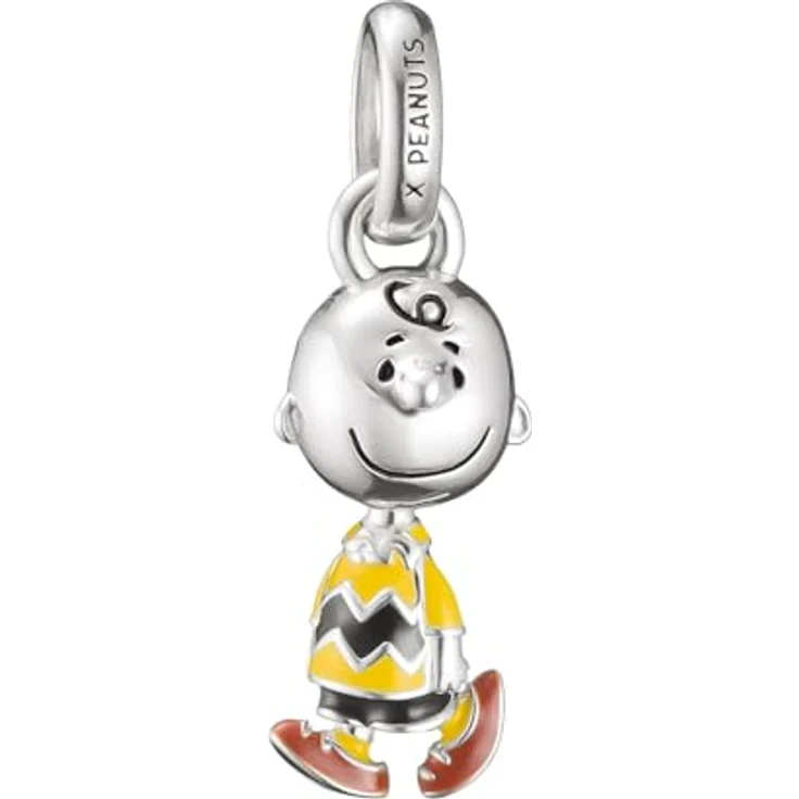 THOMAS SABO Charm-Einhänger THOMAS SABO x Peanuts Charlie Brown, recyceltes Silber 925 mit geschwärzter Veredelung und handbemalter Emaille – Bild 2