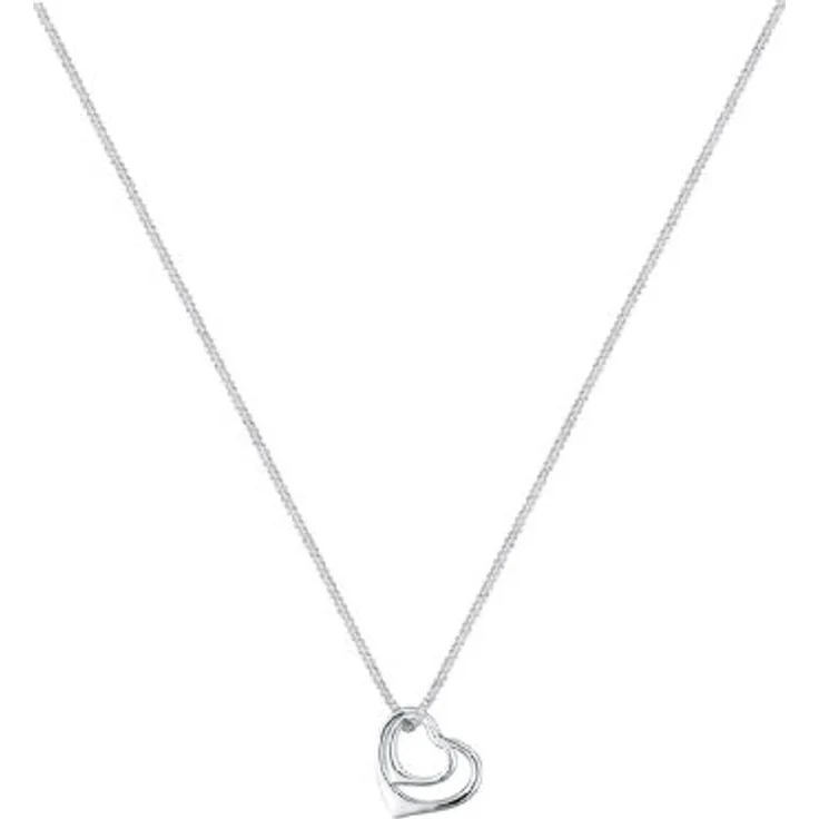 Elli Damen-Kette mit Anhänger Herz, 925 Sterling Silber, anlaufgeschützt, hochglanzpoliert, 45cm Länge – Bild 2