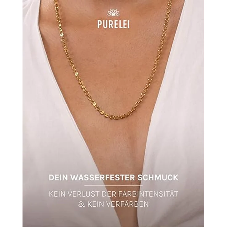 Purelei Damen Halskette aus Edelstahl, Wasserfest und langlebig, verstellbar bis 60 cm, eleganter Halsschmuck für Frauen – Bild 5