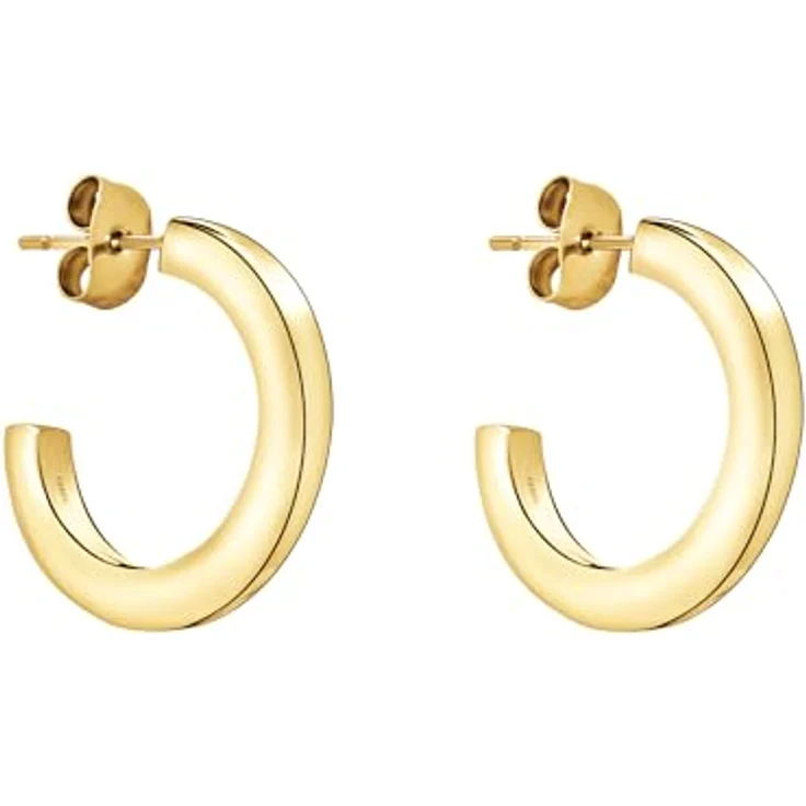 Liebeskind Berlin Creole LJ-1651-E-20, Damen-Ohrringe aus Edelstahl in IP Gold, 2 cm Größe, Steckverschluss – Bild 1