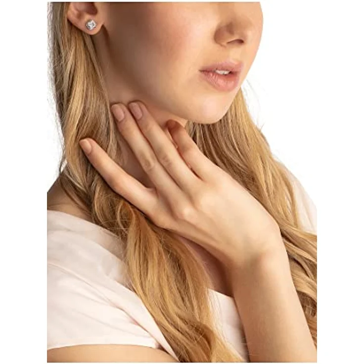 FAVS Damen-Ohrstecker 925er Silber mit 32 Zirkonia, mittlere Größe 0,75 cm, klassisches Design – Bild 4