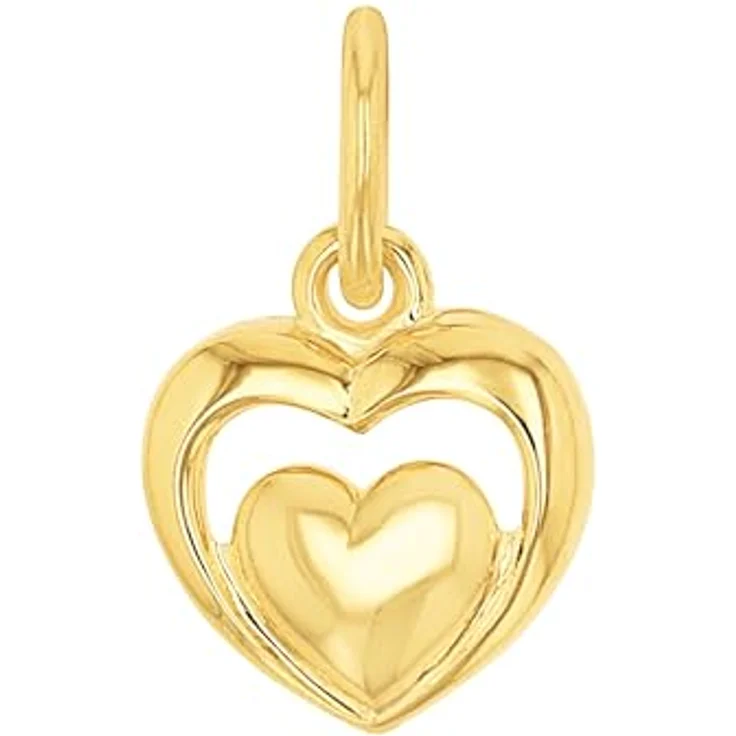 Amor Kettenanhänger Golden Heart, romantisches Design aus hochwertigem Material, Made in Germany – Bild 1