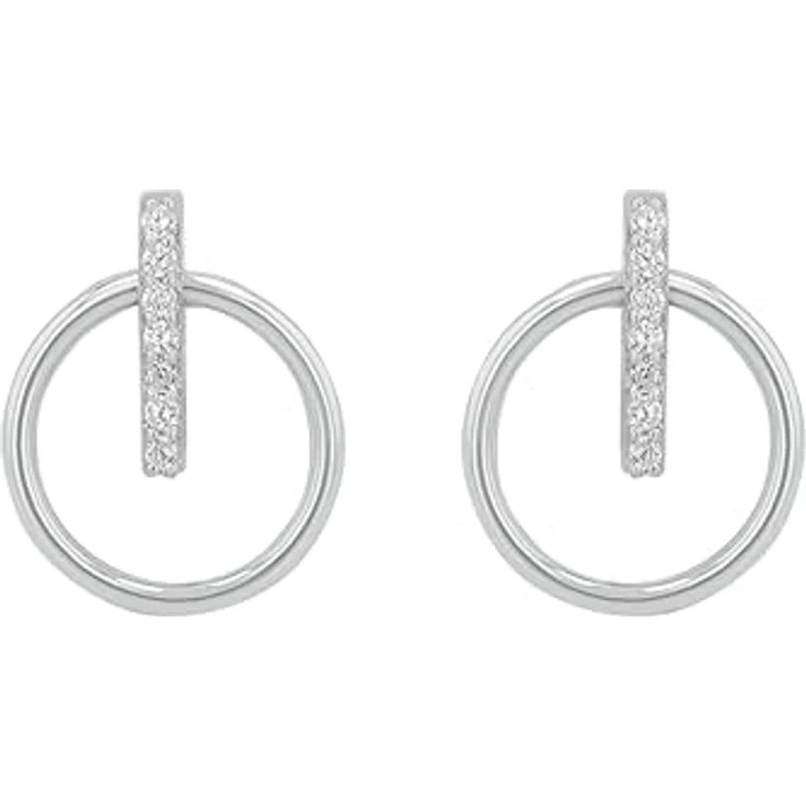 Amor Paar Ohrstecker, 925 Sterling Silber mit weißen Zirkonia und Rhodiumschutz – Bild 3
