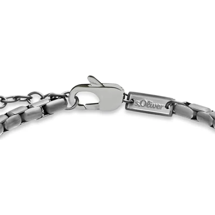 s.Oliver Herren Schmuck Set – Venezianerkette und mattiertes Edelstahl-Armband in Gun, klassisch und zeitlos, perfekte Geschenkidee – Bild 2