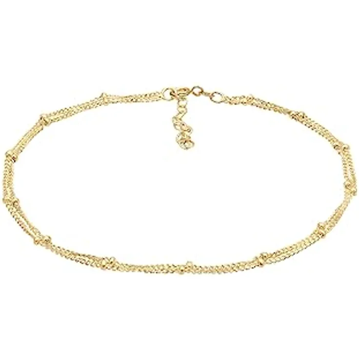 Elli Fußkette mit Kugeln, 925 Silber, zeitloses Design für Sommeroutfits