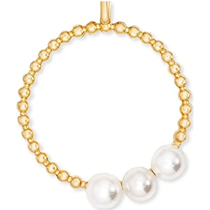 Engelsrufer Halskette mit Pearls-Anhänger aus 925er Sterlingsilber, vergoldet, Muschelkernperlen, Farbe Gold, Länge: 42cm +4cm +4cm, ERN-PEARLS-G – Bild 3